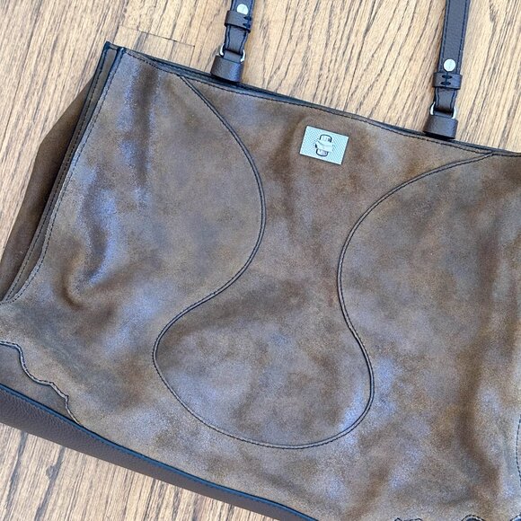 Zadig & Voltaire - curved-detail suede tote bag - Picture 2 of 7